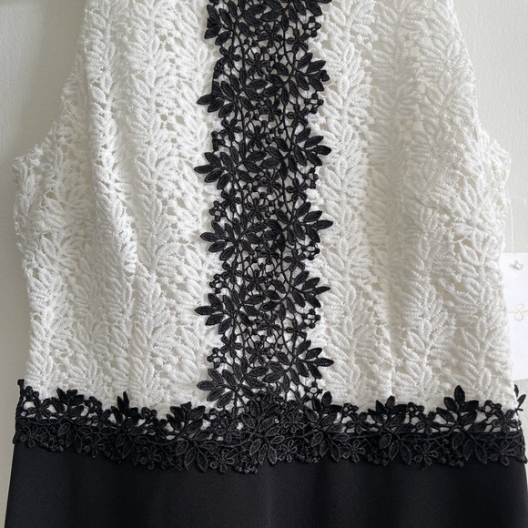 Jessica Simpson Fit & Flare Dress Sleeveless Lace Top Size 6 - Picture 5 of 11